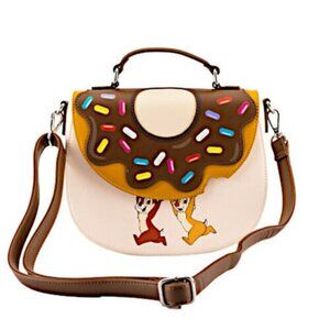 New with tag Loungefly Chip and Dale Sweet Treats Crossbody Purse Bag Donut